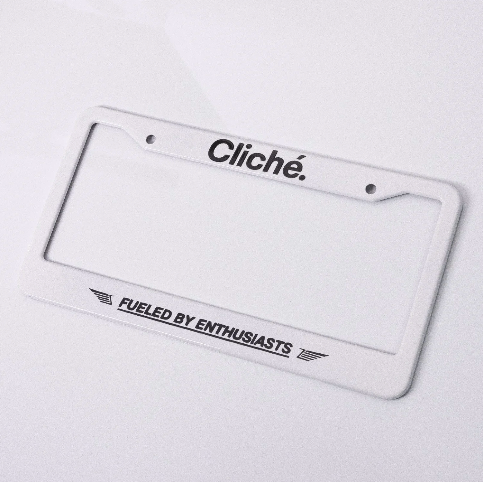Cliché Classic License Plate Cover (White)