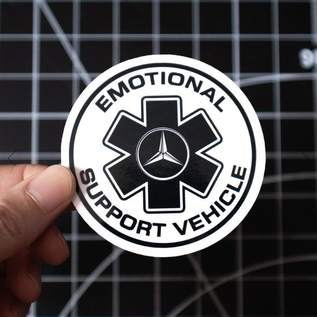 Cliché - "Mercedes" Emotional Support Vehicle Sticker