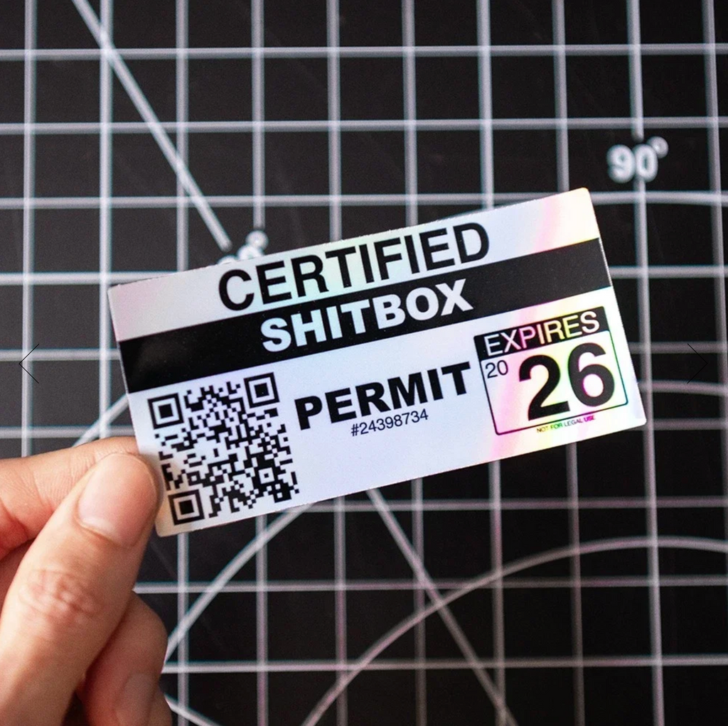 Cliché - "Certified Shitbox" 2026 Permit Sticker