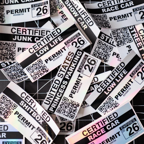Cliché - "Certified Junk Car" 2026 Permit Sticker