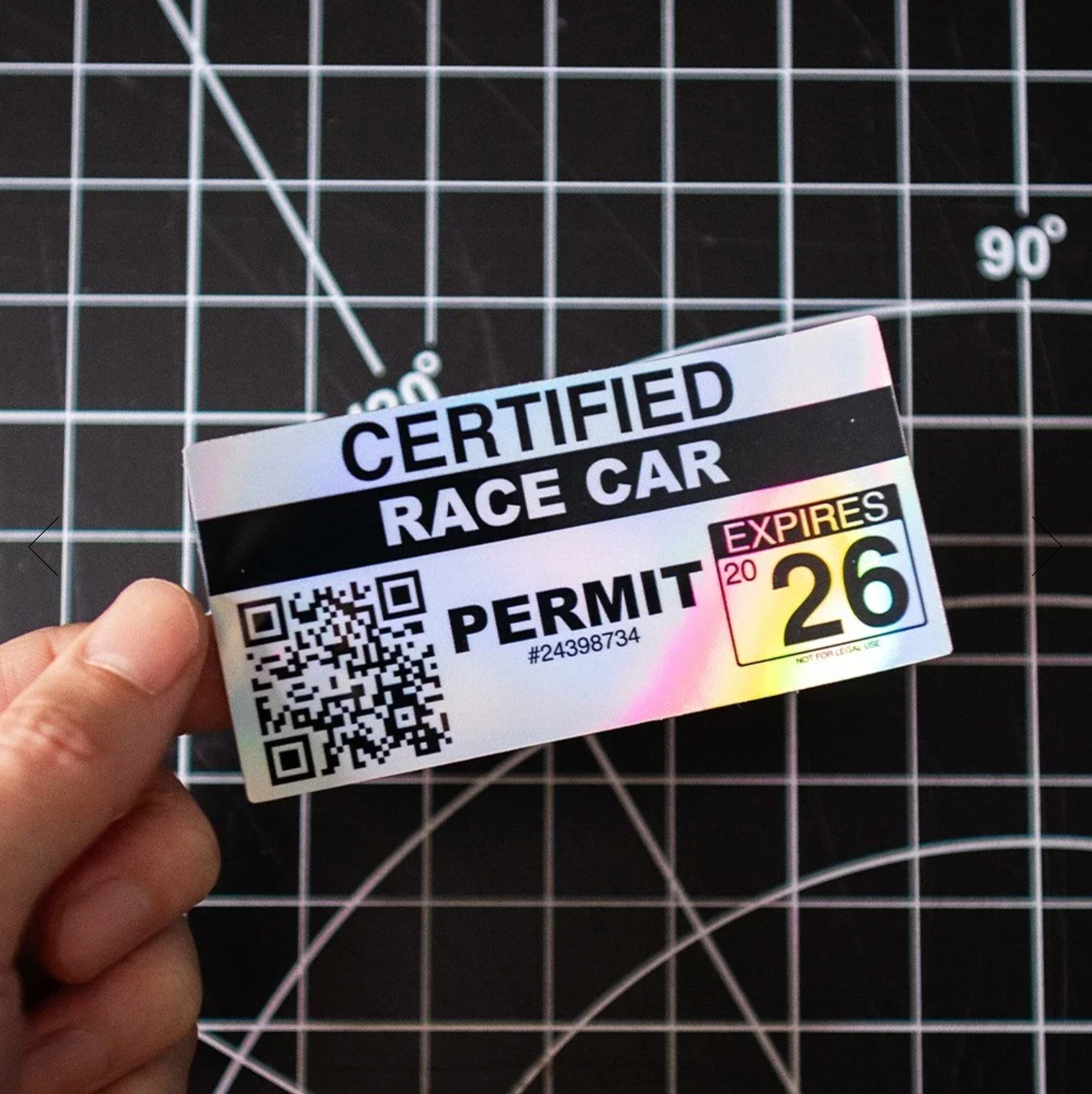 Cliché - "Certified Race Car" 2026 Permit Sticker