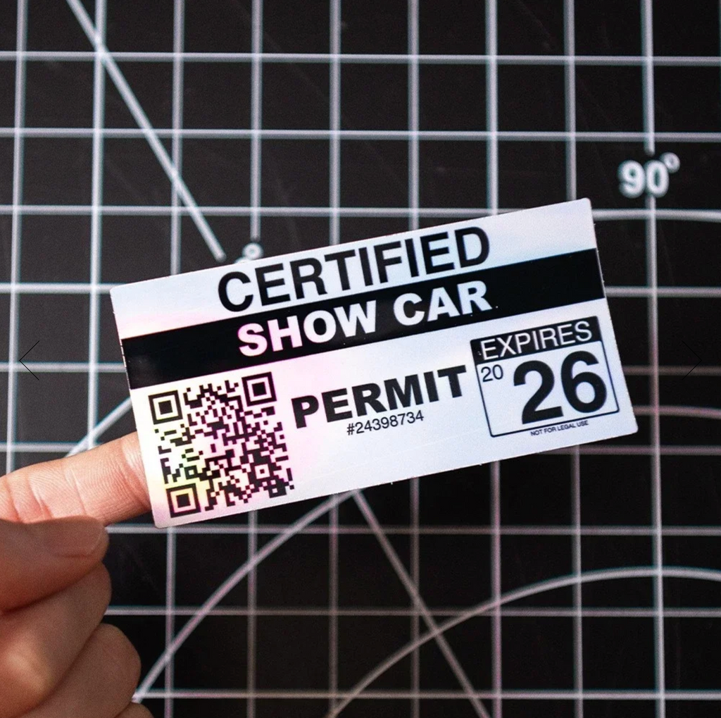 Cliché - "Certified Show Car" 2026 Permit Sticker