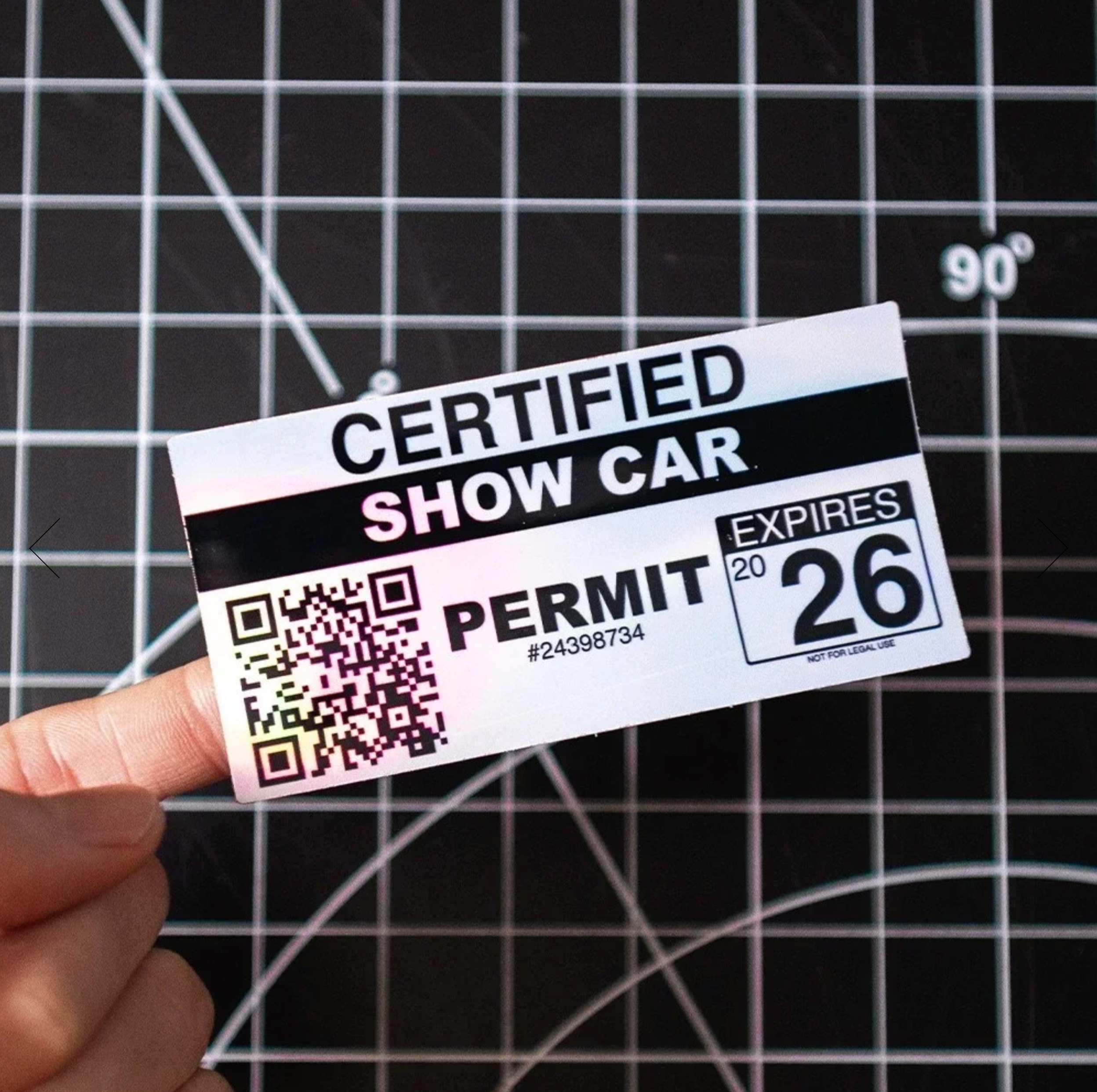 Cliché - "Certified Show Car" 2026 Permit Sticker