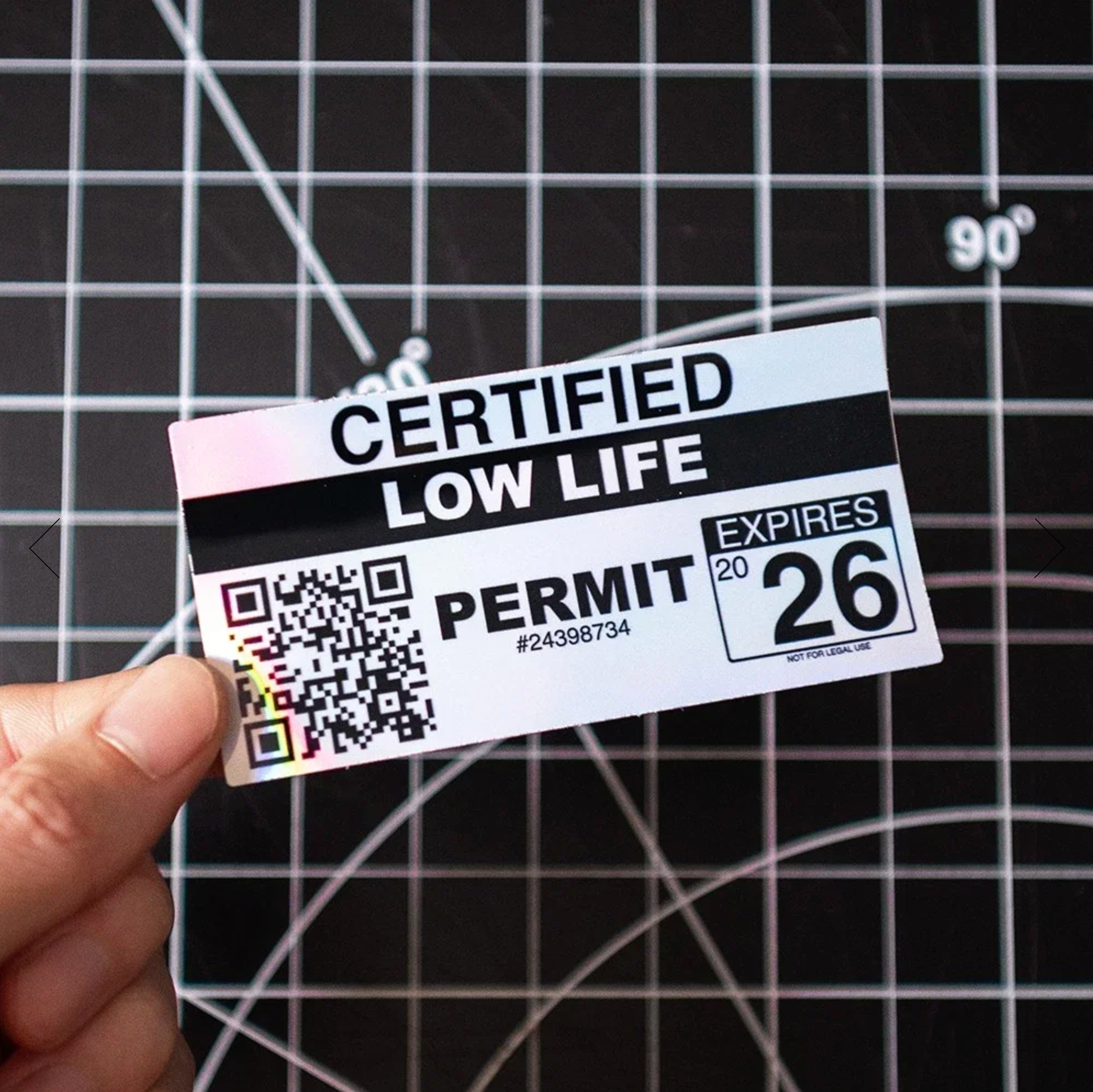 Cliché - "Certified Low Life" 2026 Permit Sticker