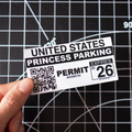 Cliché - "Princess Parking" 2026 Permit Sticker