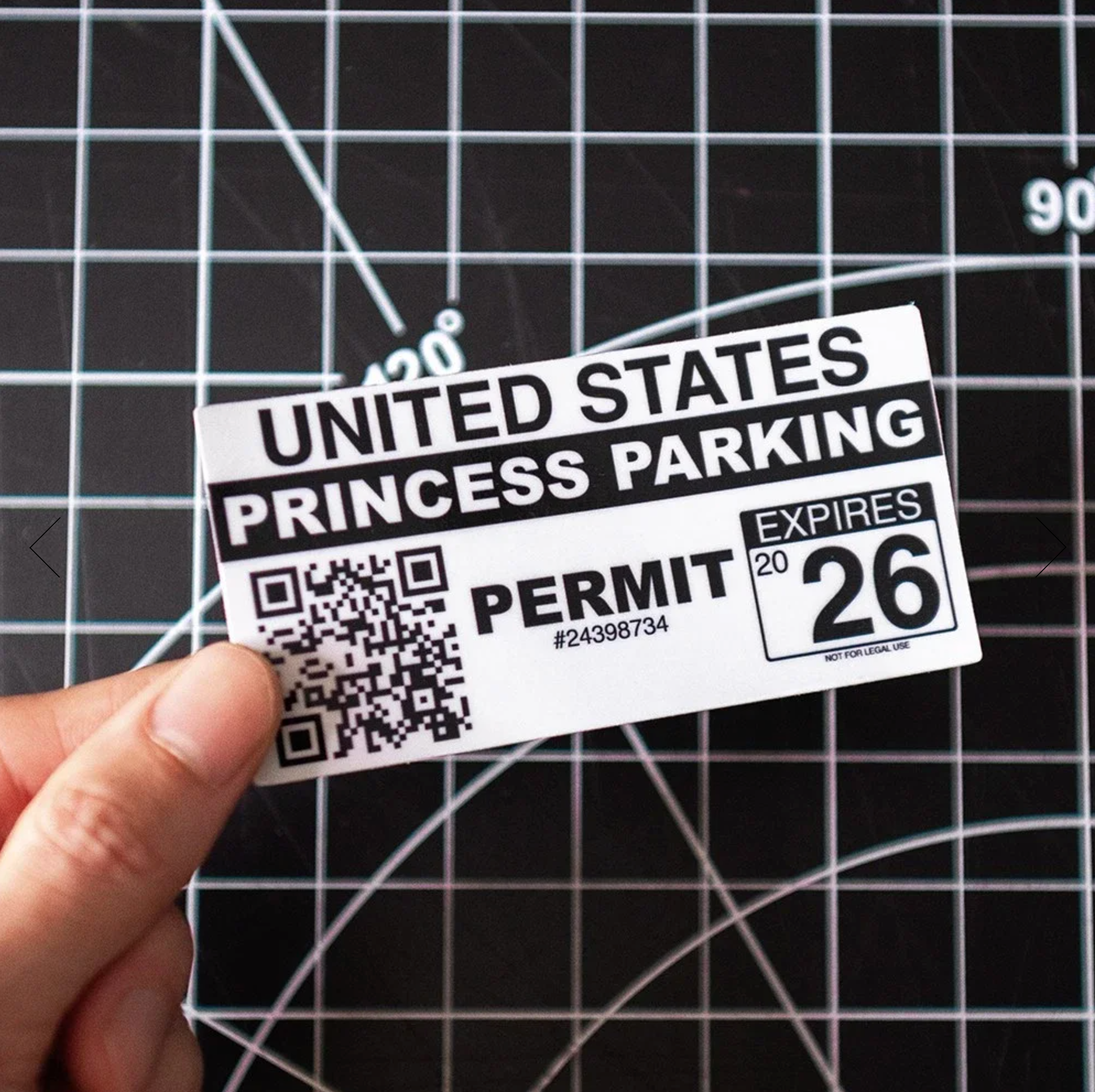 Cliché - "Princess Parking" 2026 Permit Sticker